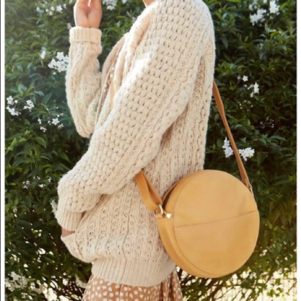 Circle Leather Crossbody Bag
